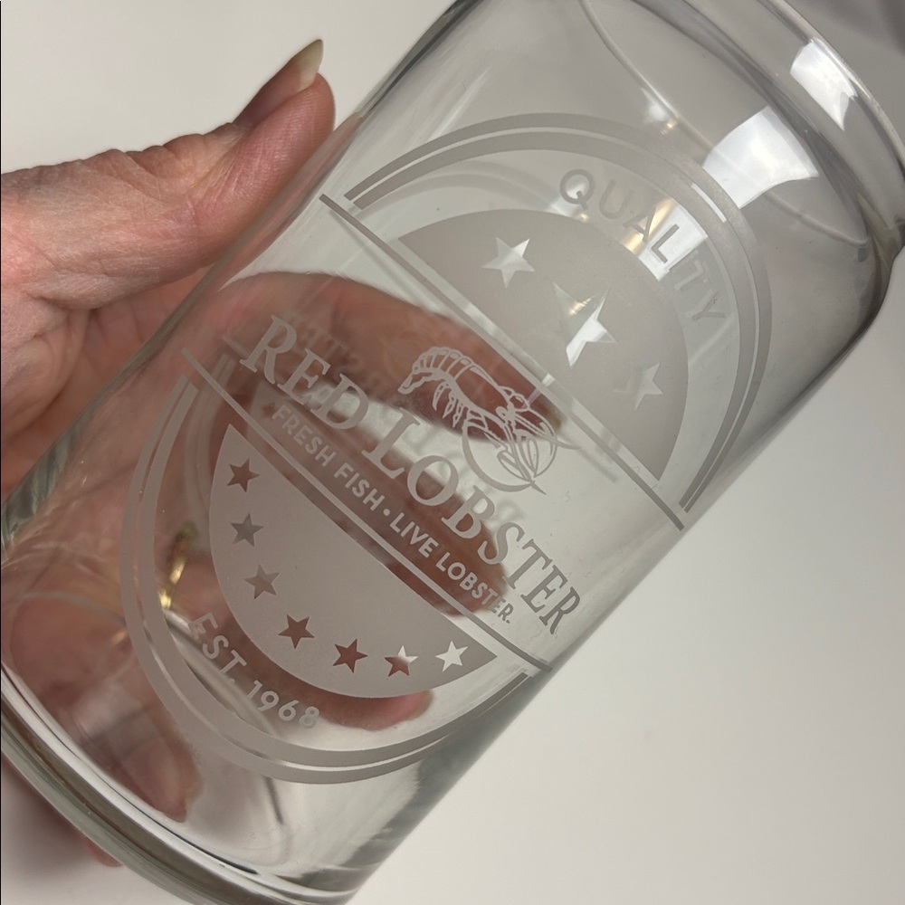 Red lobster vintage collection glass